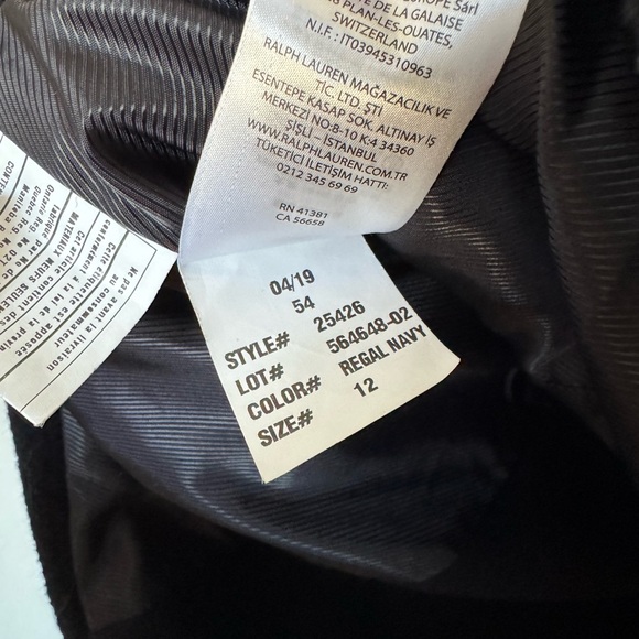 Lauren RALPH LAUREN Double Breasted Wool Blend Peacoat In Regal Navy size 12 - Picture 8 of 12